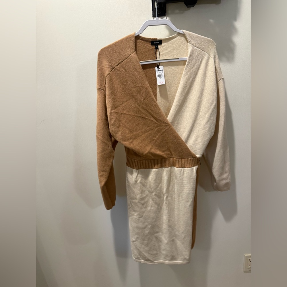 Two-Tone Wrap Dress
